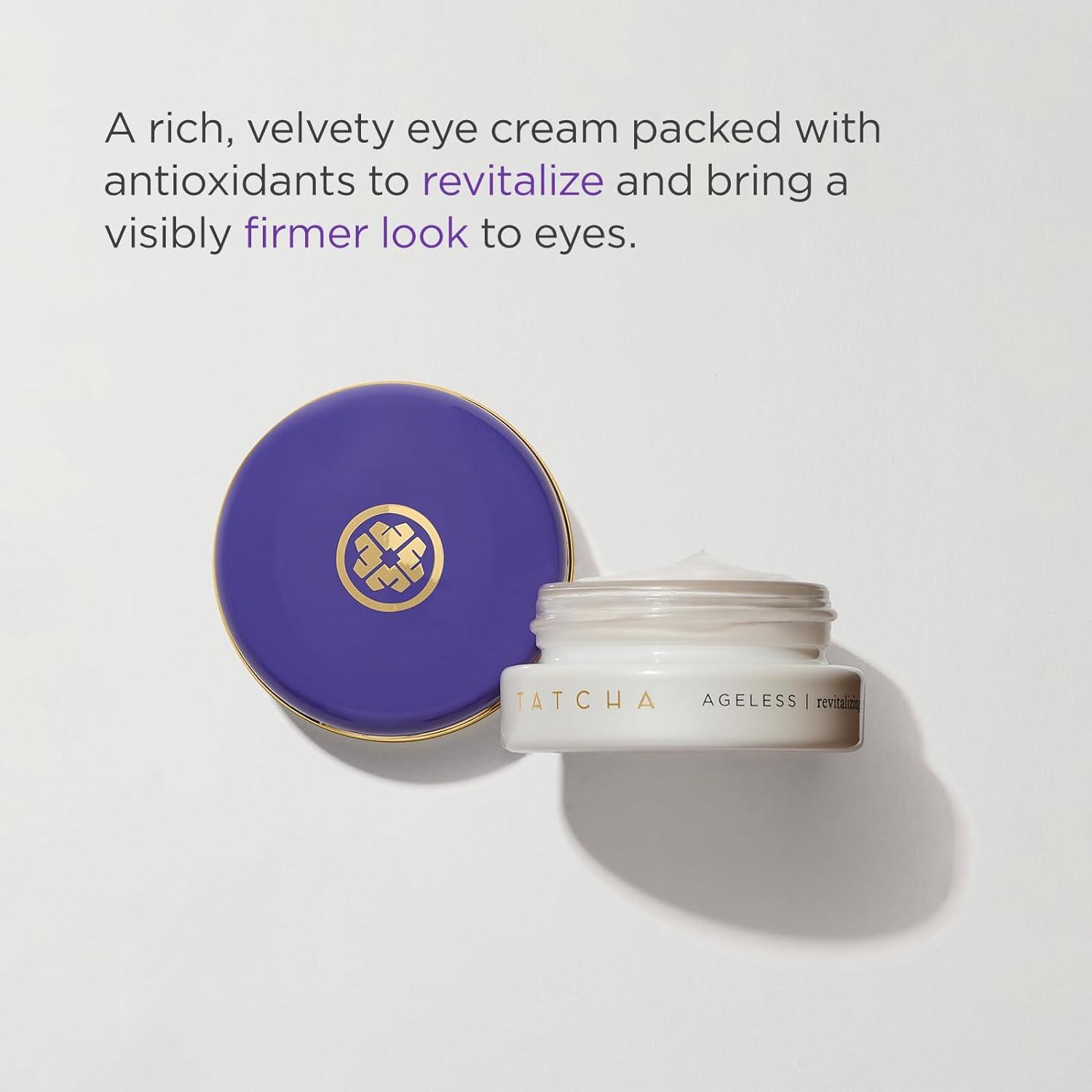 imageTATCHA Ageless Revitalizing Eye Cream  CrueltyFree Cream to Reduce Appearance of Fine Lines Dark Circles and Puffiness  15 ml  05 oz