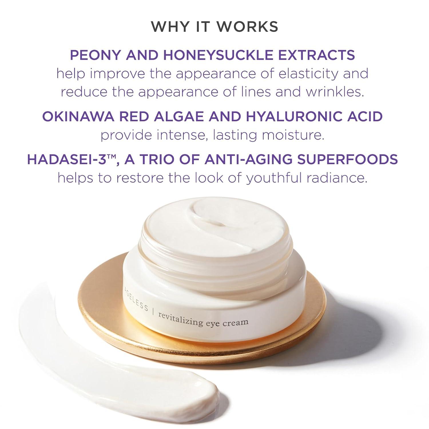 imageTATCHA Ageless Revitalizing Eye Cream  CrueltyFree Cream to Reduce Appearance of Fine Lines Dark Circles and Puffiness  15 ml  05 oz