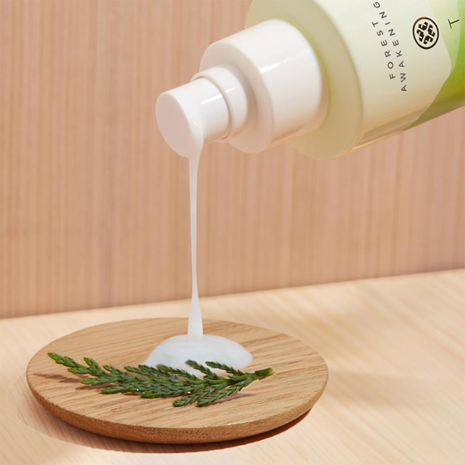 imageTATCHA Forest Awakening Hinoki Body Milk  Lightweight Milky Lotion to Renew Dry Skin 132 ml  45 fl oz