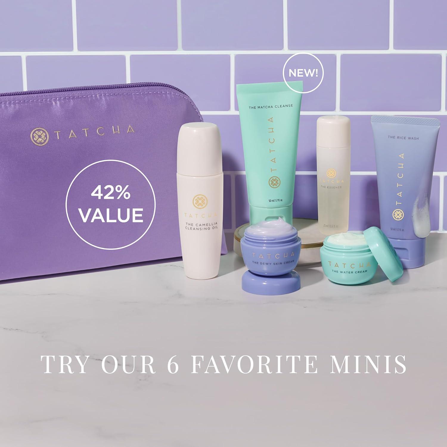 imageTATCHA Mini Favorites Set  Travel Sized Bestselling Cleansers Essence and Moisturizers  120 Value