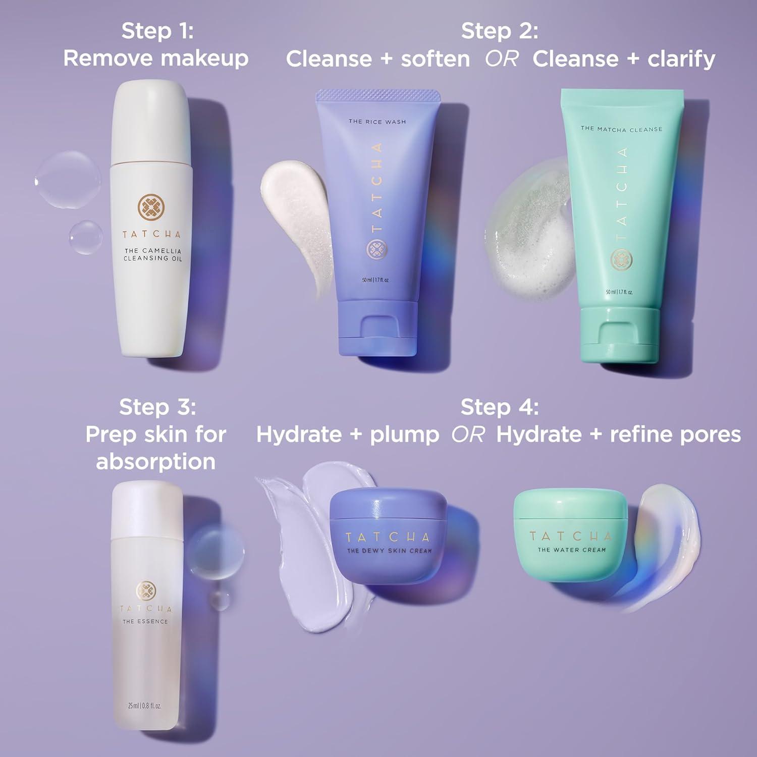 imageTATCHA Mini Favorites Set  Travel Sized Bestselling Cleansers Essence and Moisturizers  120 Value
