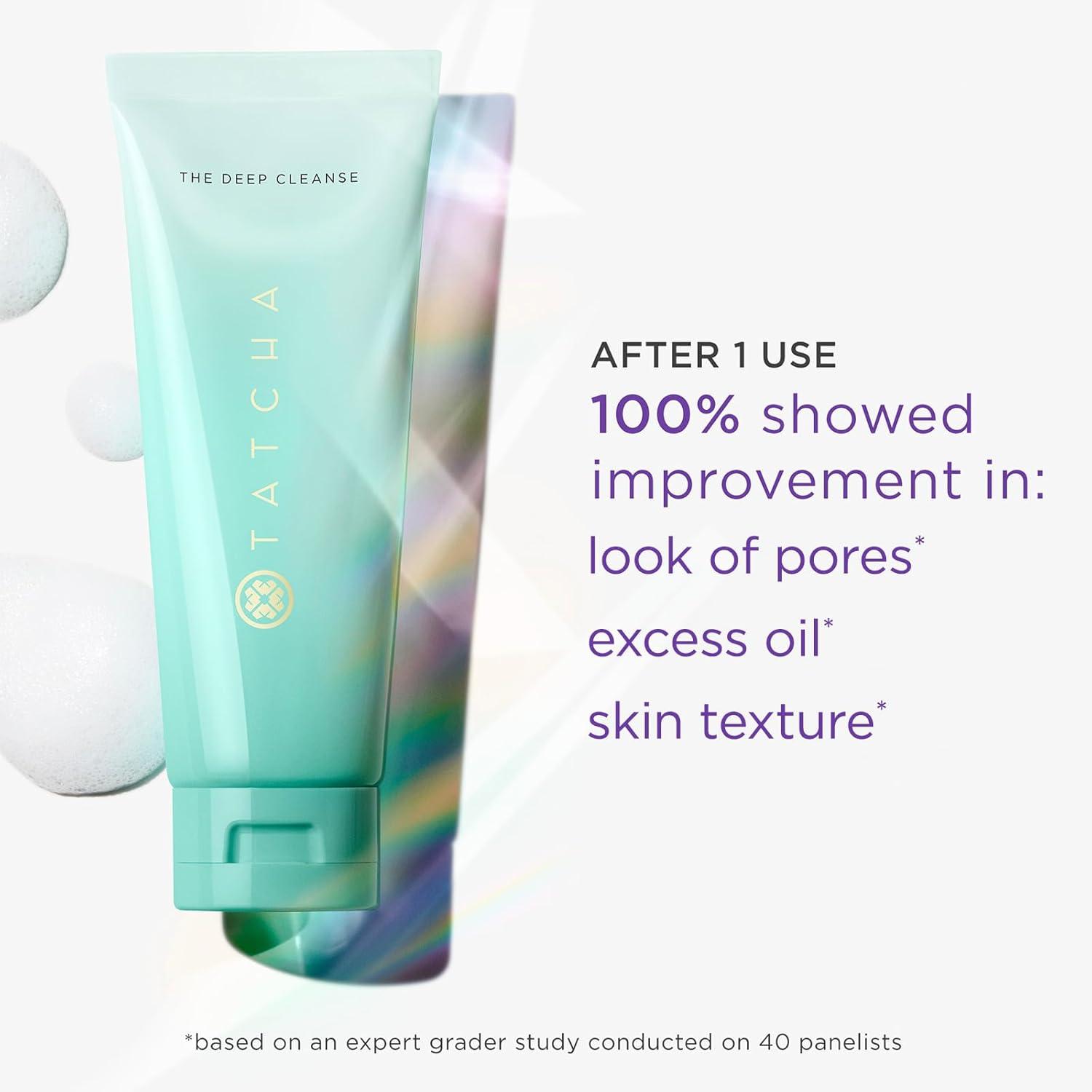 imageTATCHA The Deep Cleanse  Deep Gentle Exfoliating Cleanser Lifts Dirt Minimizes Excess Oil ampamp Unclogs ampamp Tightens Pores5 Fl Oz Pack of 1