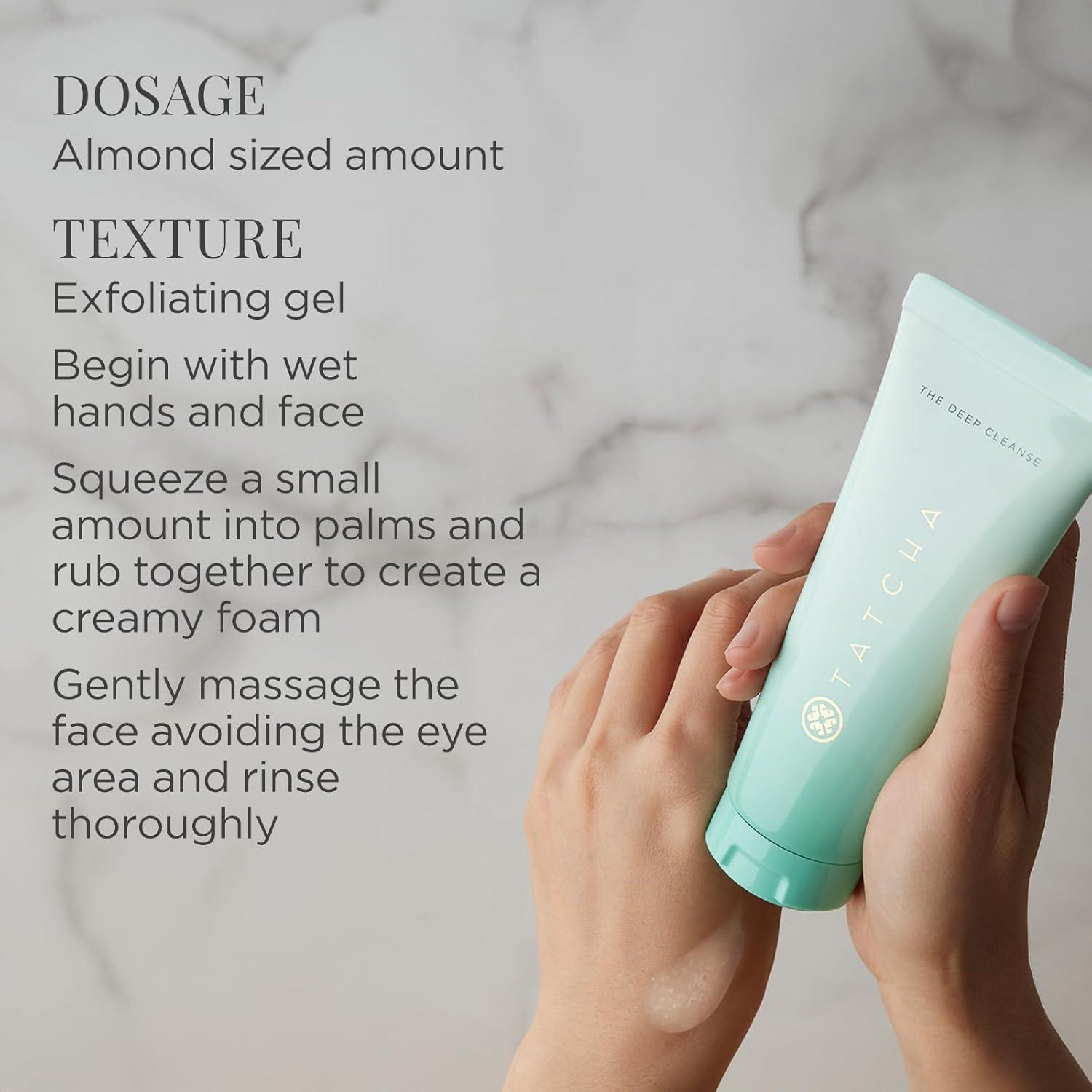 imageTATCHA The Deep Cleanse  Deep Gentle Exfoliating Cleanser Lifts Dirt Minimizes Excess Oil ampamp Unclogs ampamp Tightens Pores5 Fl Oz Pack of 1