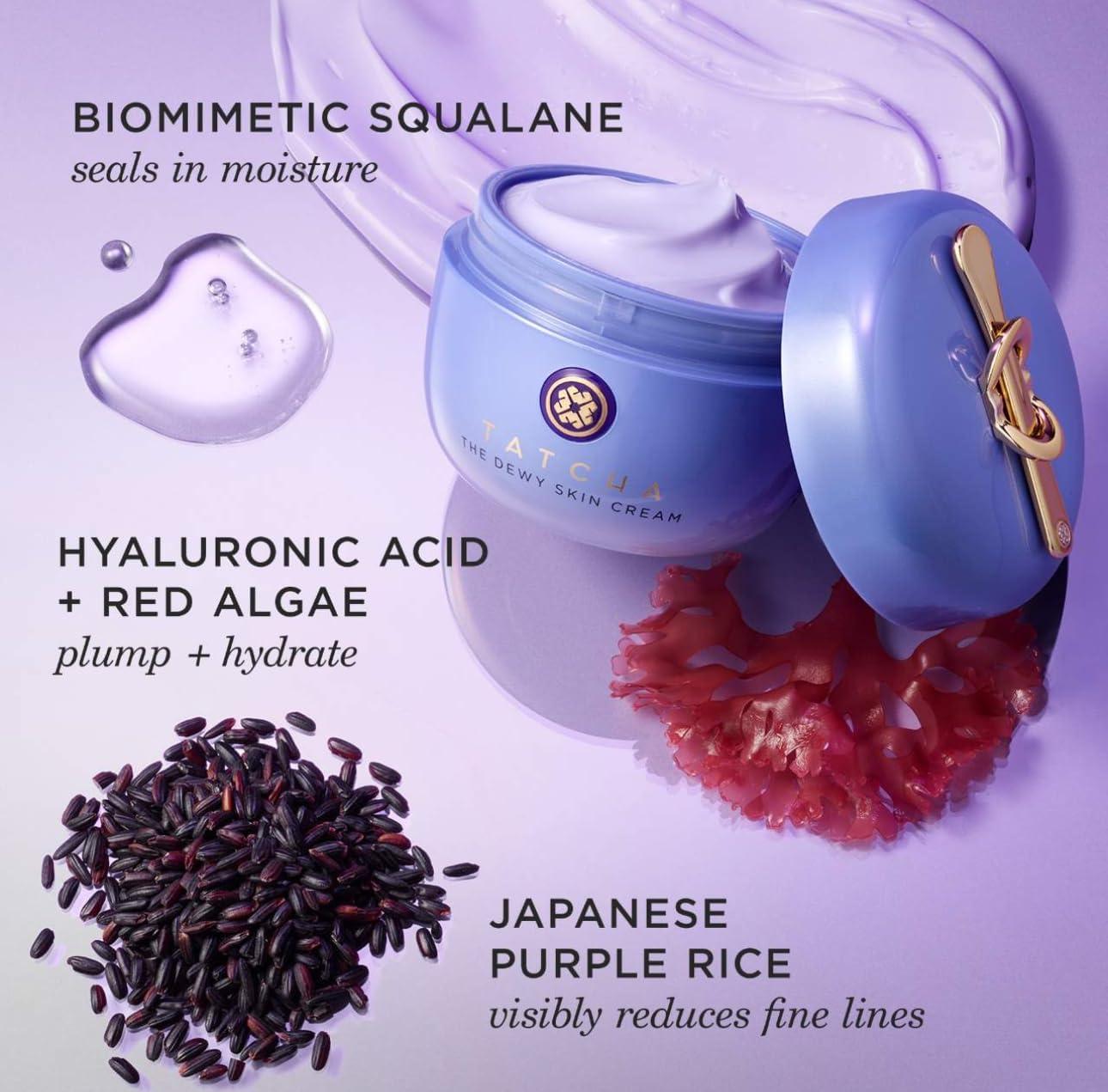 imageTATCHA The Dewy Skin Cream  Rich Face Cream to Hydrate Plump and Protect Dry and Combo Skin  10 ml  034 oz