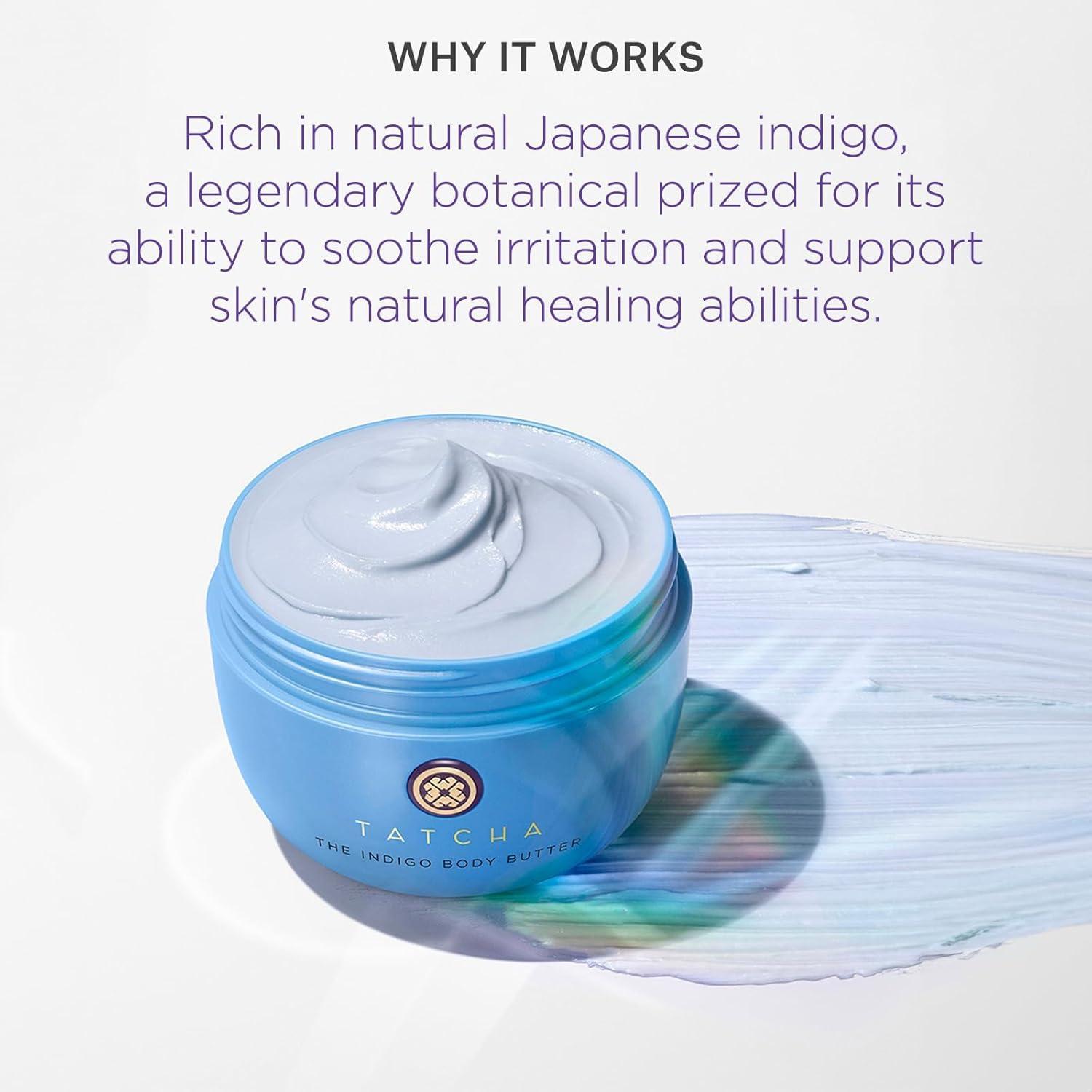 imageTATCHA The Indigo Body Butter  Soothing Silk Body Cream for Skin Dryness ampamp Eczema 200 ml  68 oz