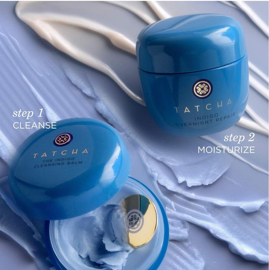 imageTATCHA The Indigo Cleansing Balm  Gentle Moistuirizing Cleanser FragranceFree ButterySoft Balm that Melts to Gently Cleanse ampamp Remove Makeup  19 oz