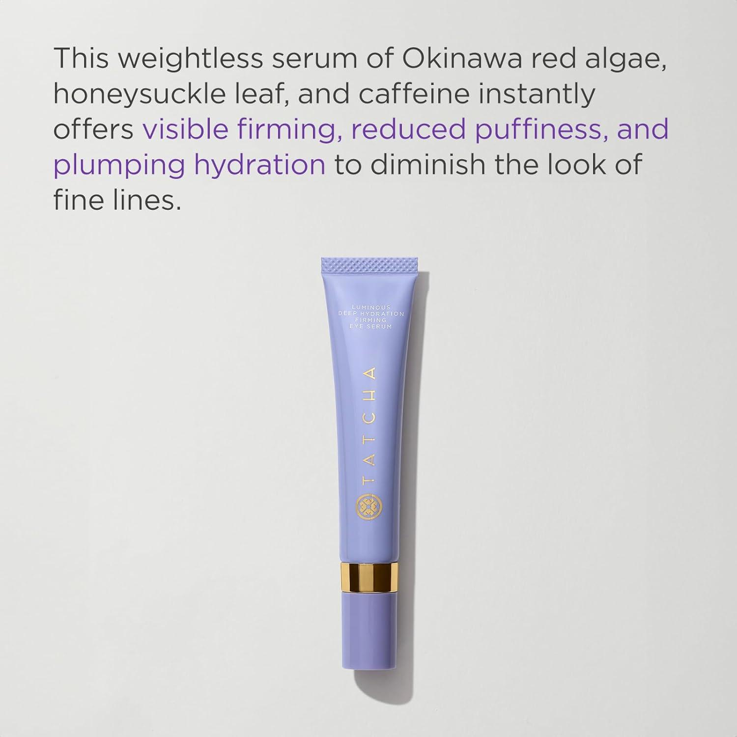 imageTatcha Luminous Deep Hydration Firming Eye Serum  Caffeinated Instant Hydrating Eye Serum for Fine Lines and Puffiness 15 ml  05 oz