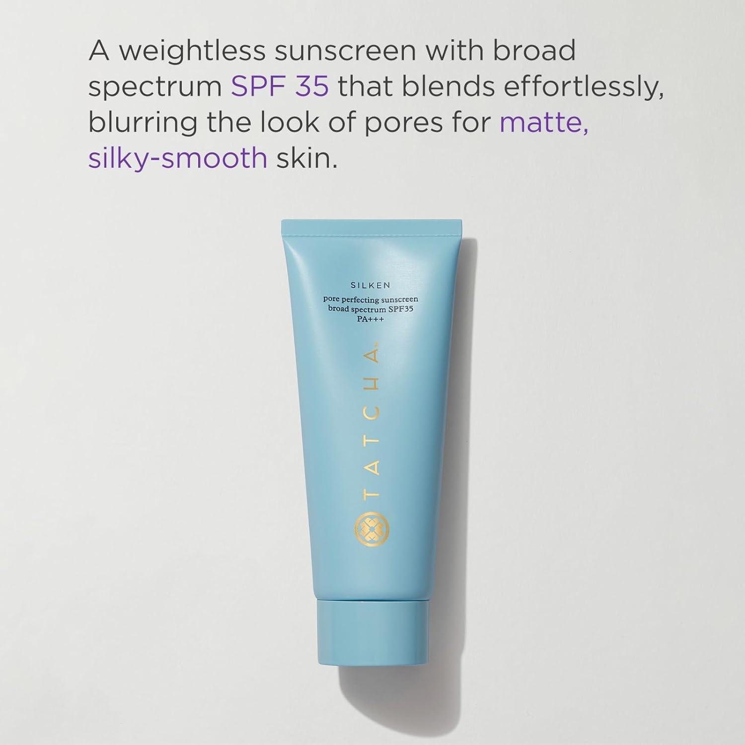 imageTatcha Silken Pore Perfecting Sunscreen SPF 35  Lightweight Sunscreen with Matte Finish and UVAUVB Protection 60 ml  2 oz