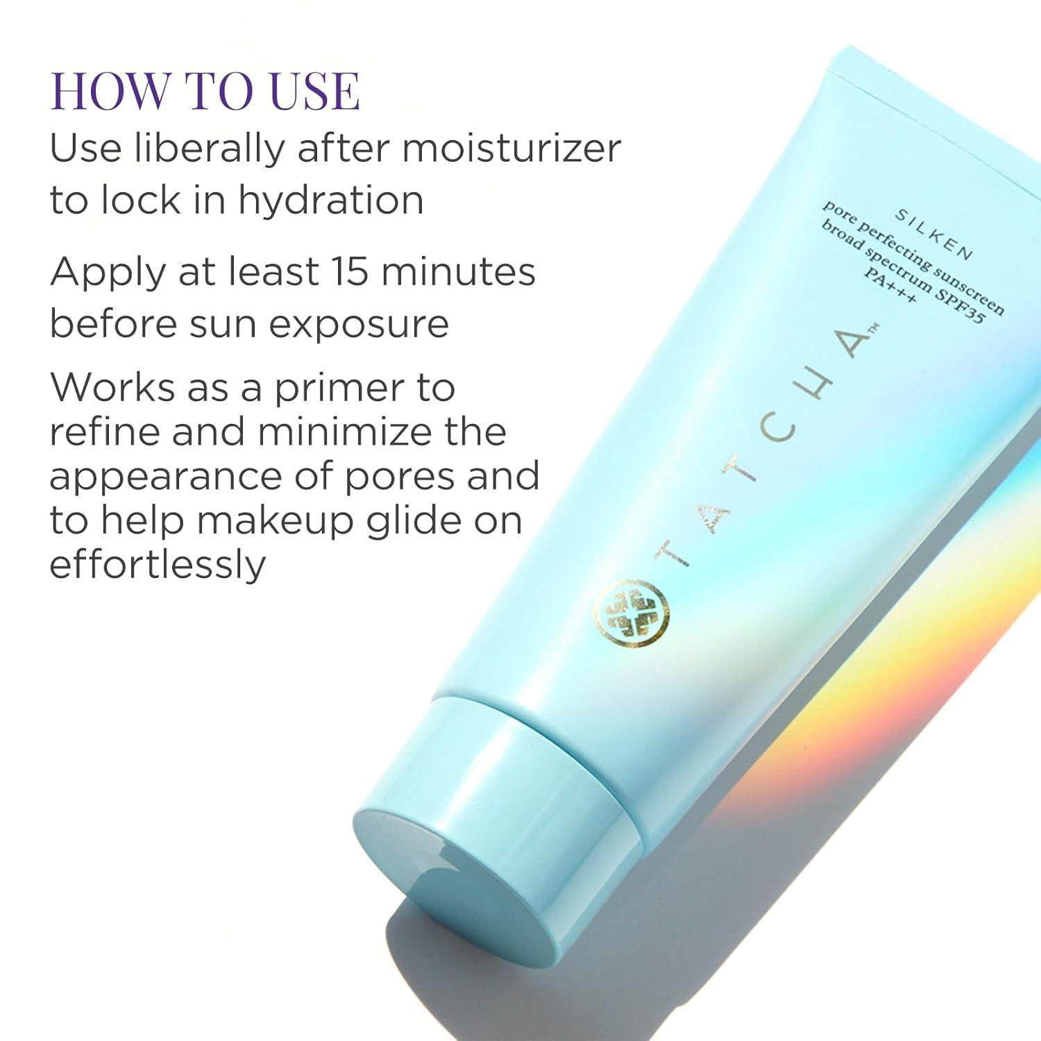 imageTatcha Silken Pore Perfecting Sunscreen SPF 35  Lightweight Sunscreen with Matte Finish and UVAUVB Protection 60 ml  2 oz