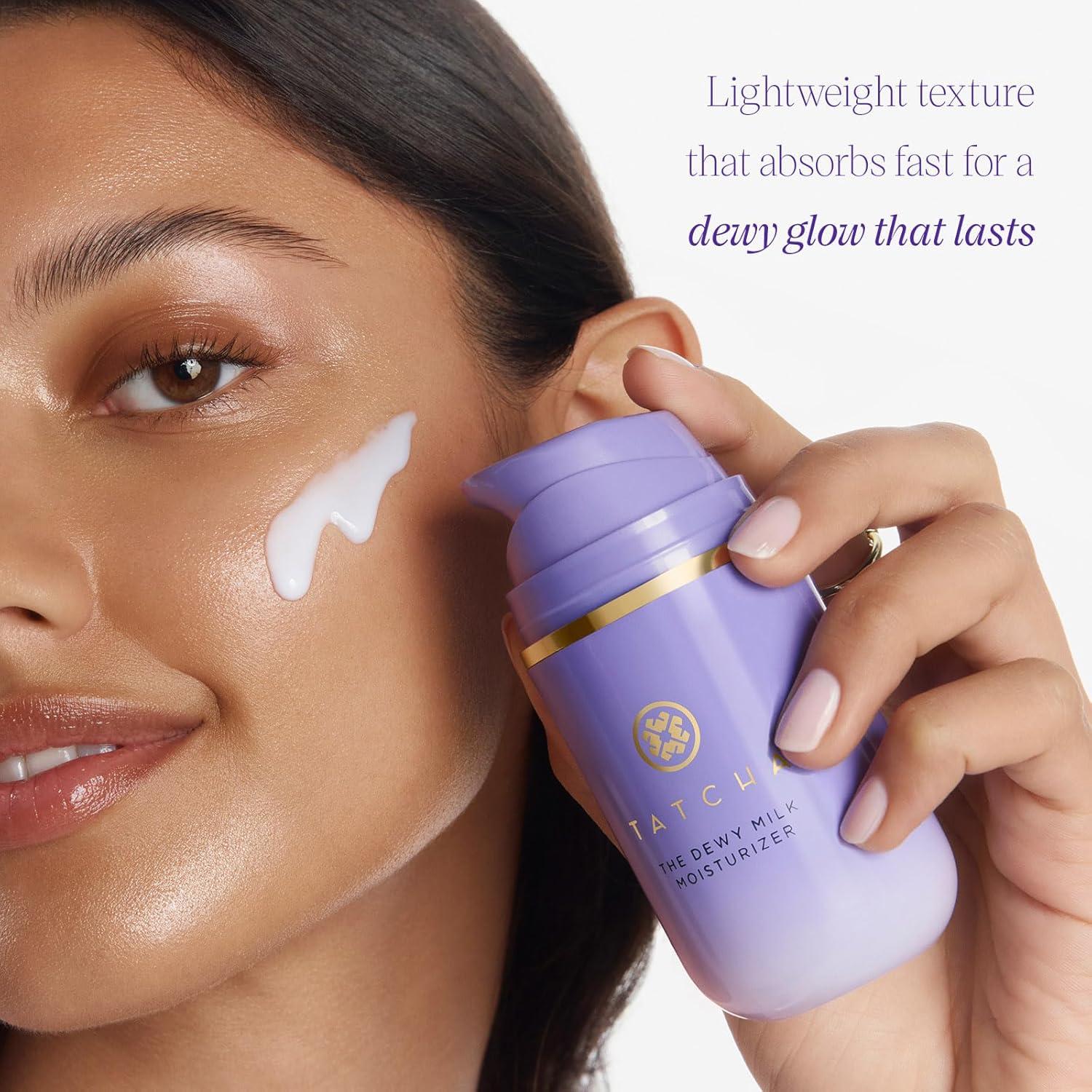 imageTatcha The Dewy Milk Moisturizer Lightweight OilBalancing Hydration for Bouncy Skin ampamp a Lasting Dewy Glow