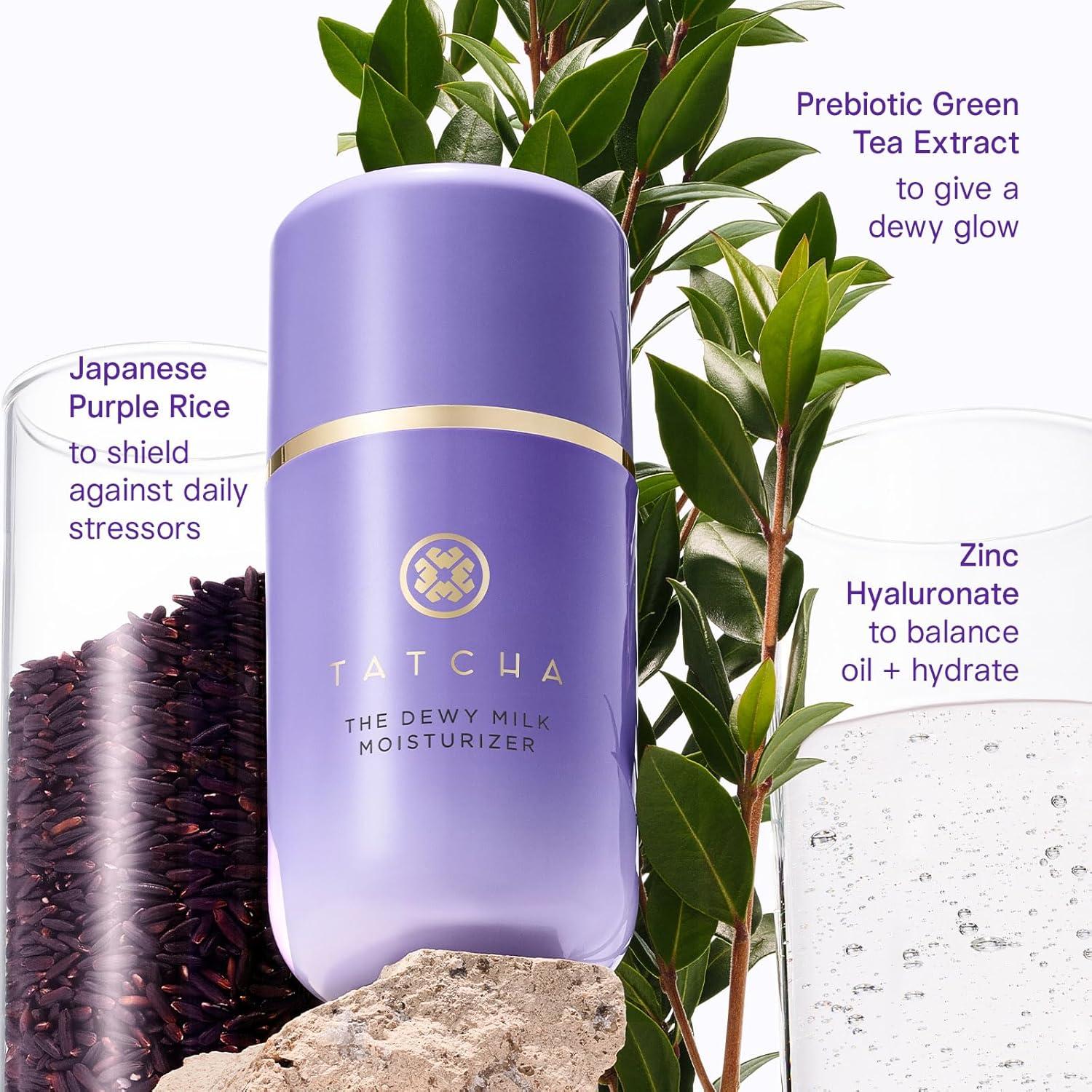 imageTatcha The Dewy Milk Moisturizer Lightweight OilBalancing Hydration for Bouncy Skin ampamp a Lasting Dewy Glow