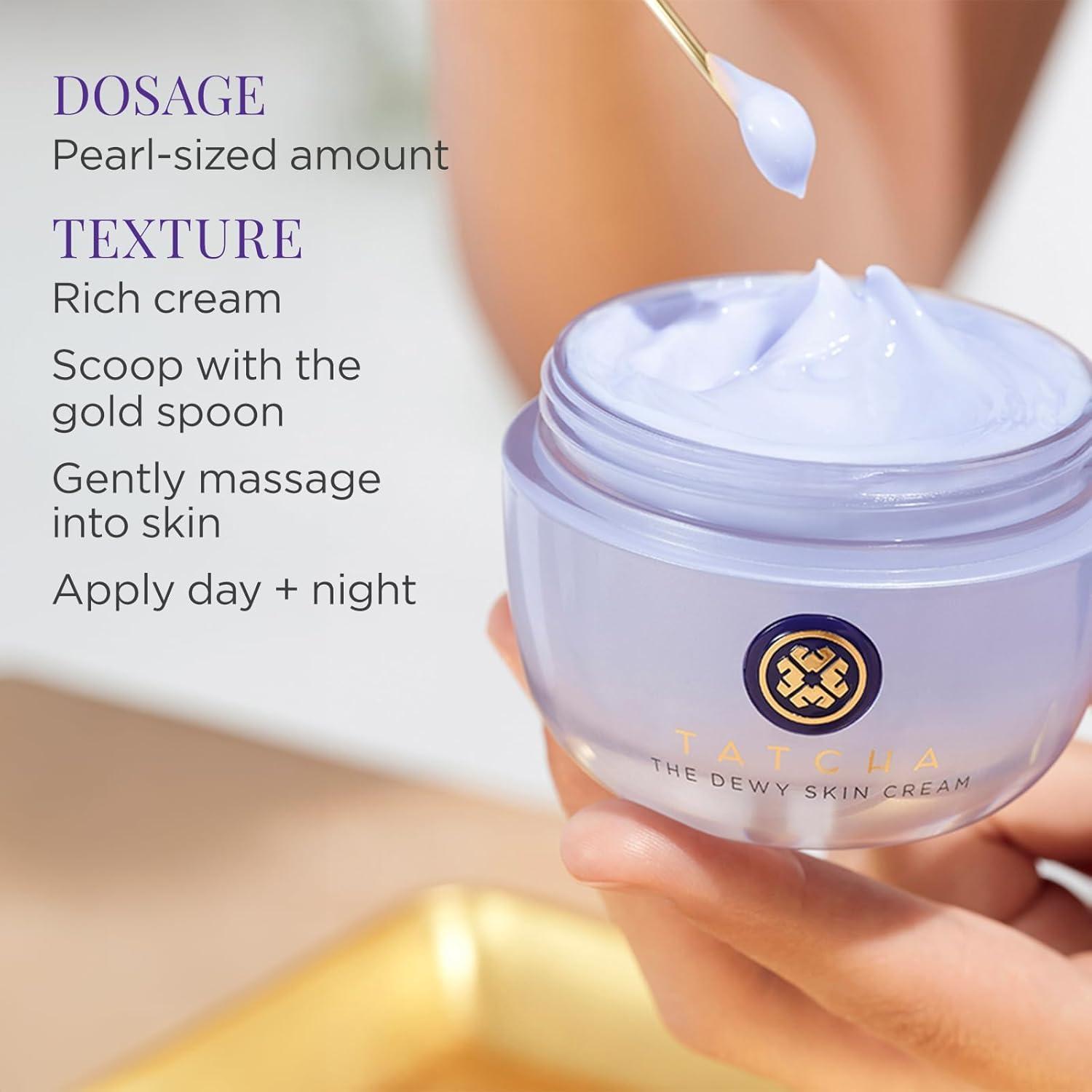 imageTatcha The Jumbo Dewy Skin Cream  Rich Face Cream to Hydrate Plump and Protect Dry and Combo Skin 75 ml  254 oz