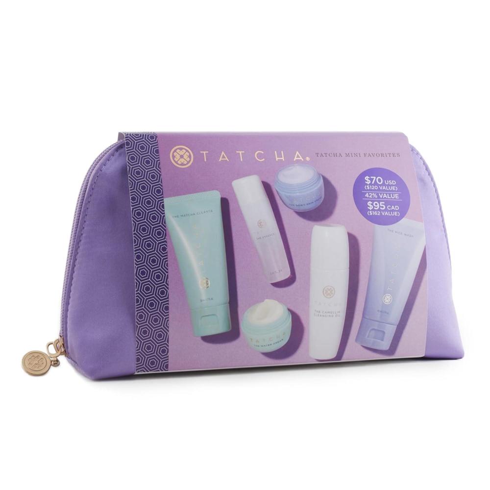 imageTATCHA Mini Favorites Set  Travel Sized Bestselling Cleansers Essence and Moisturizers  120 Value