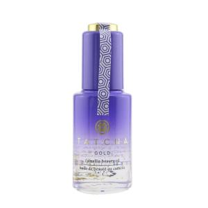 TATCHA Gold Camellia Beauty Oil | Moisturizing Face, Body, and Hair Oil Infused with 23-karat Gold flakes | 30 ml / 1 oz