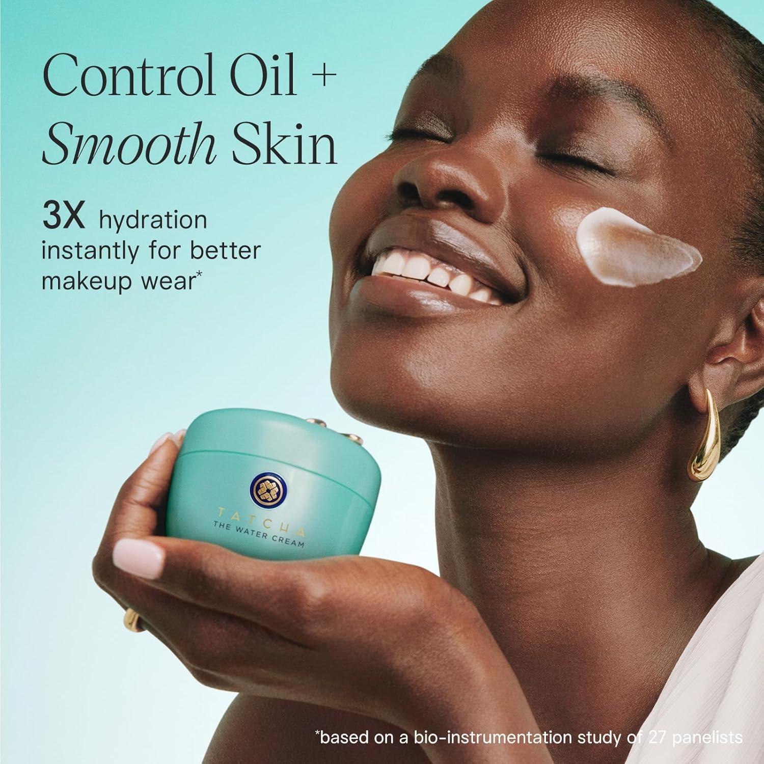 imageTATCHA The Water Cream  Cream Moisturizer for Face Optimal Hydration For Pure Poreless Skin034 Ounce Pack of 1