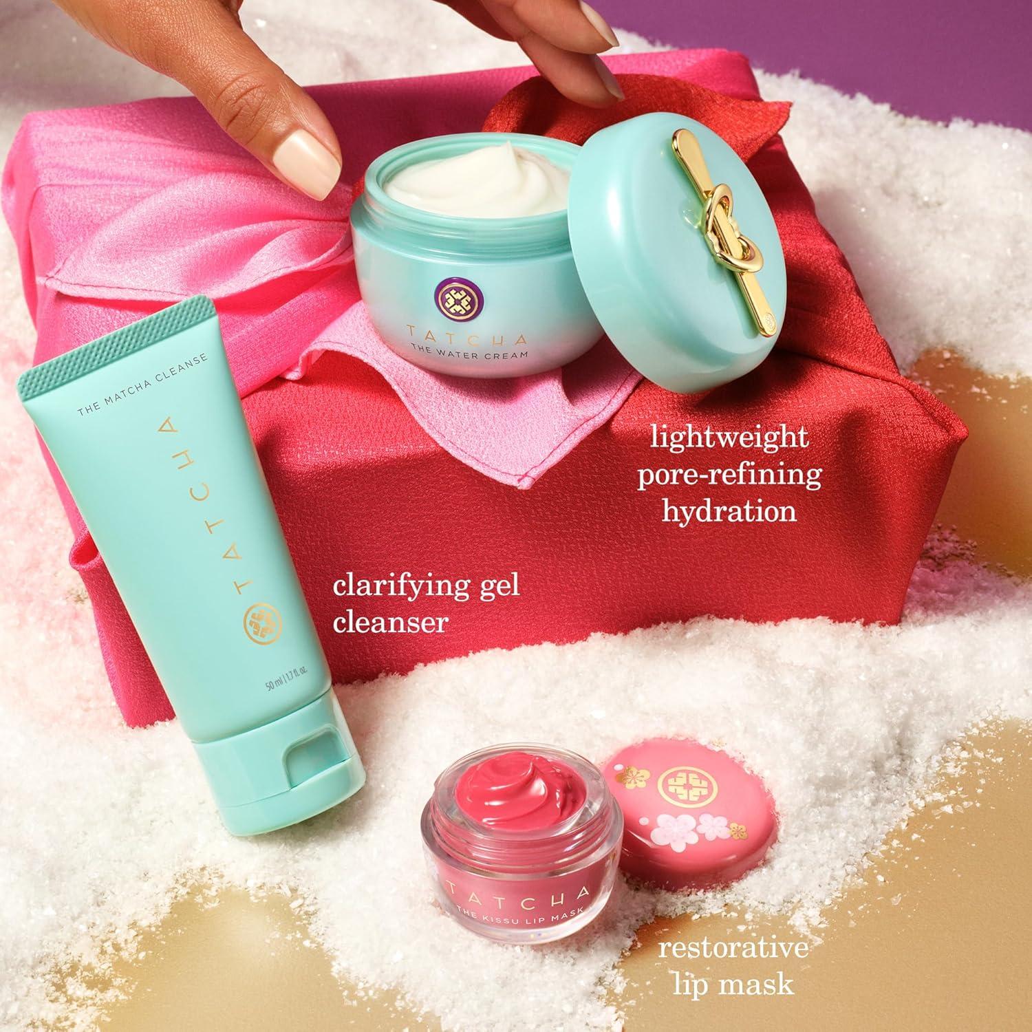 imageTATCHA Pure Pores Lush Lips Set The Matcha Cleanse The Water Cream ampamp The LimitedEdition Kissu Lip Mask Plum Blossom 119 value