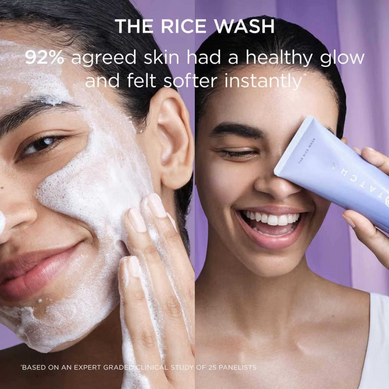 imageTATCHA The Rice Wash Travel Size Soft Cream Facial Cleanser Washes Away Buildup Without Stripping Skin For A Soft Luminous Complexion 17 oz