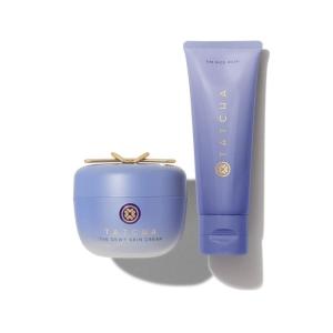 TATCHA The Dewy Skin Cream & The Rice Wash Bundle – Rich Face Moisturizer and Soft Cream Face Cleanser Duo